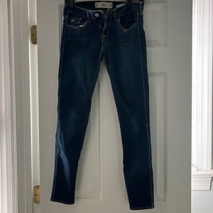 Hollister Social Stretch Dark Blue Skinny Jeans 7R EUC